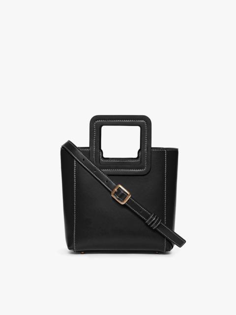 STAUD MINI SHIRLEY LEATHER BAG | BLACK