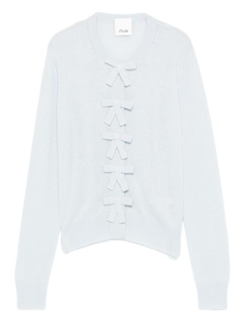 Allude bow-detail cardigan