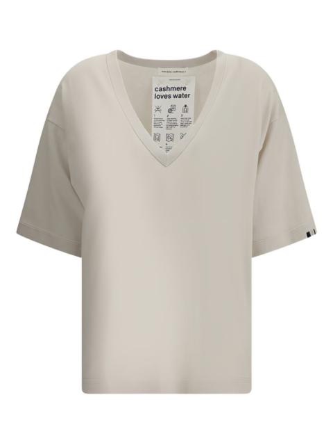 extreme cashmere V-neck half-sleeve top