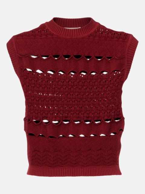 ELIE SAAB Cut-out knitted top