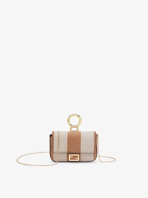 FENDI Beige nubuck leather charm