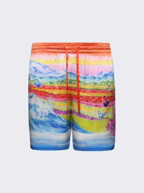 CASABLANCA Drawstring Shorts Butterfly Mountain