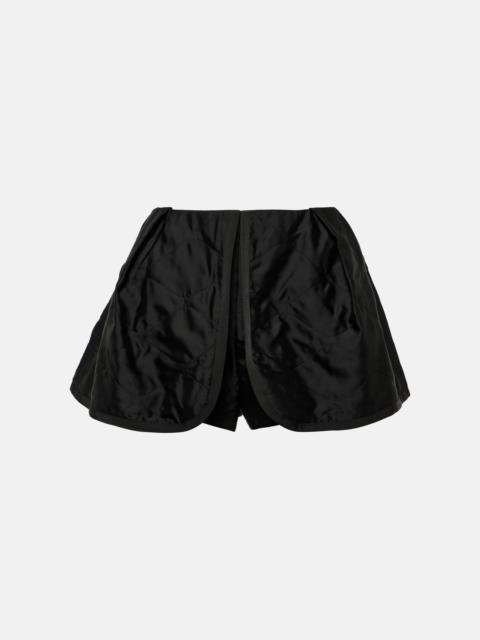 Quilted satin shorts