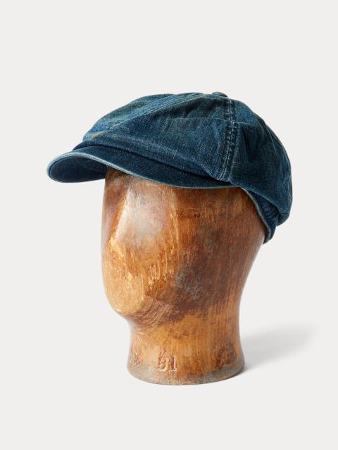 RRL by Ralph Lauren Indigo Denim Newsboy Cap