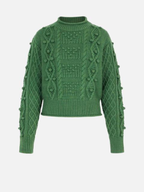 EMILIA WICKSTEAD Milo Knit in Forest Green Cashfeel Melange