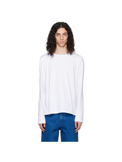 MARINA YEE White Deconstructed Long Sleeve T-Shirt