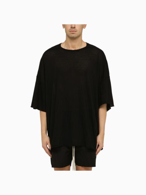 Oversized black cotton T-shirt