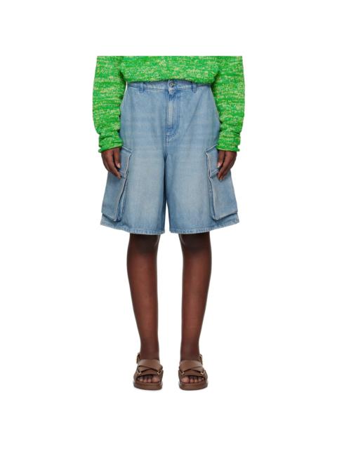 JW Anderson Blue Cargo Denim Shorts