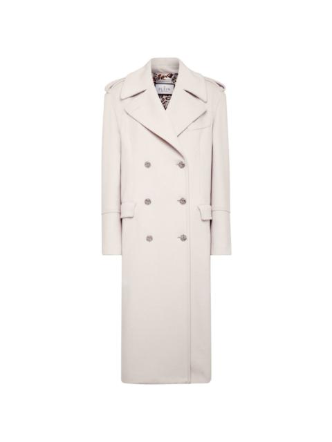 PHILIPP PLEIN Skull crystal-embellished double-breasted coat
