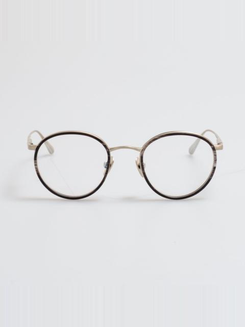 LINDA FARROW Chaplin Optical in Buffalo Horn and 925 Sterling Silver