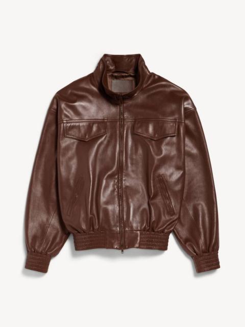 BALENCIAGA Men's High Collar Bomber in Castor
