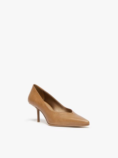 Max Mara MMLIZARD Lizard-print leather court shoes