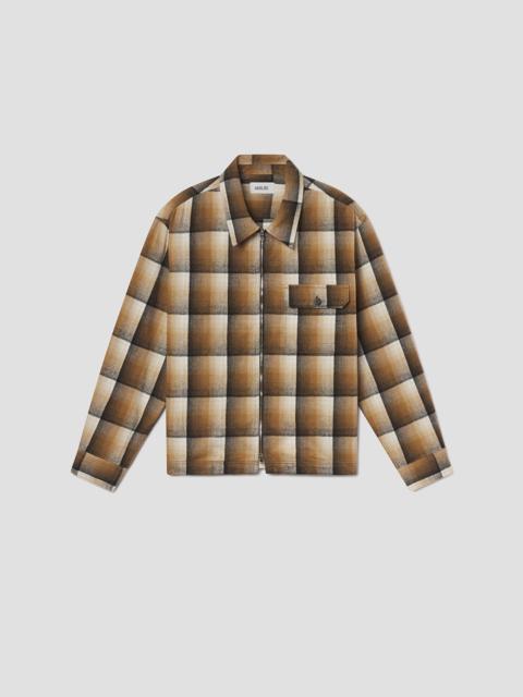 AGOLDE MCCOY SHIRT IN BATTERSEA CHECK KHAKI