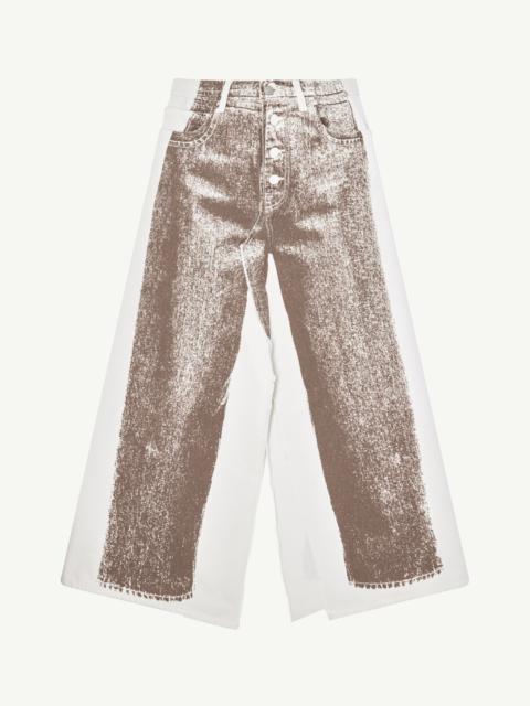 MM6 Maison Margiela Trompe l'oeil denim skirt