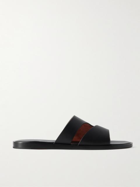 Loro Piana Pilat Plain Walk Cutout Leather Sandals