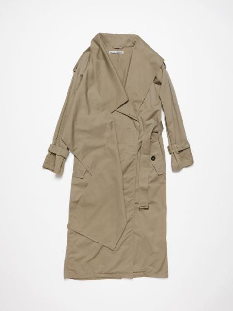 Acne Studios Scarf collar trench coat - Mud Brown