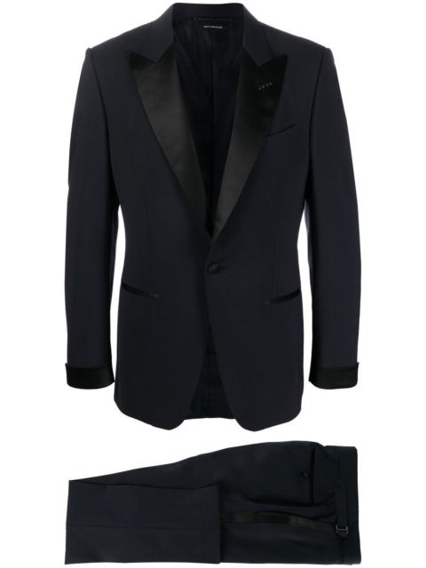 tailored single-breasted tuxedo suit