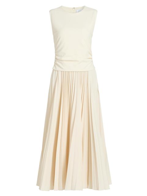 TANYA TAYLOR Women's Carly Pleated Sleeveless Midi-Dress - Cream