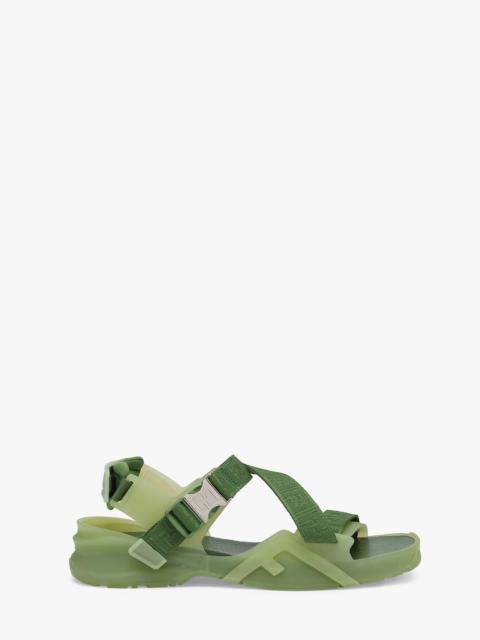 FENDI Green fabric sandals