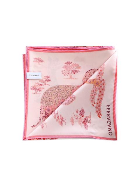 FERRAGAMO floral silk scarf