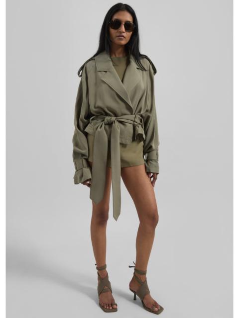 The Frankie Shop Simona Short Trench - Khaki
