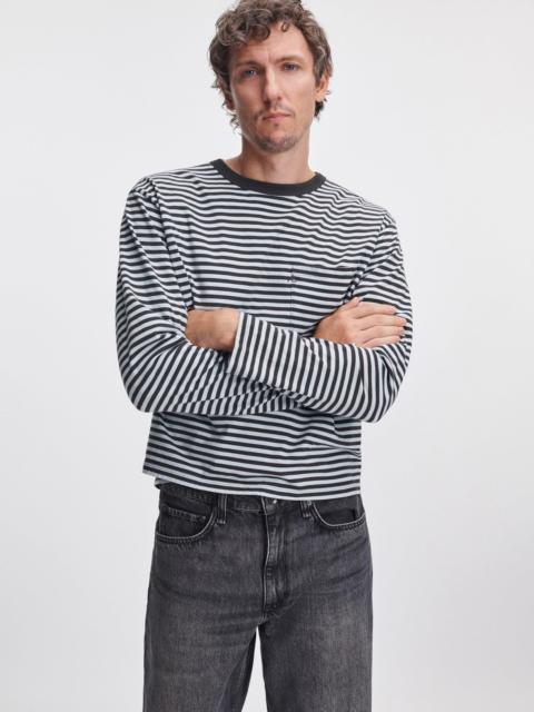 rag & bone Striped Boxy Long-Sleeve Tee