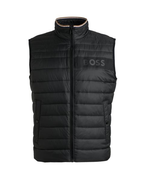 BOSS WATER-REPELLENT GILET WITH 3D-LOGO TAPE