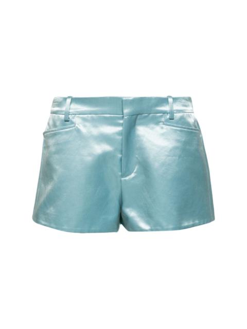 low-rise satin shorts