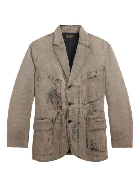 RRL by Ralph Lauren distressed-finish blazer