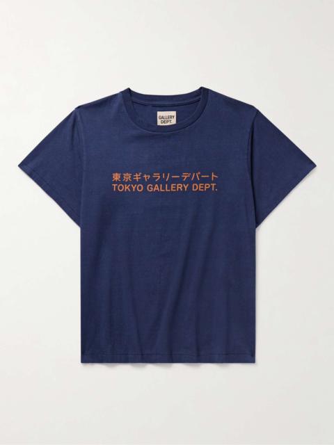GALLERY DEPT. Glittered Logo-Print Cotton-Jersey T-Shirt