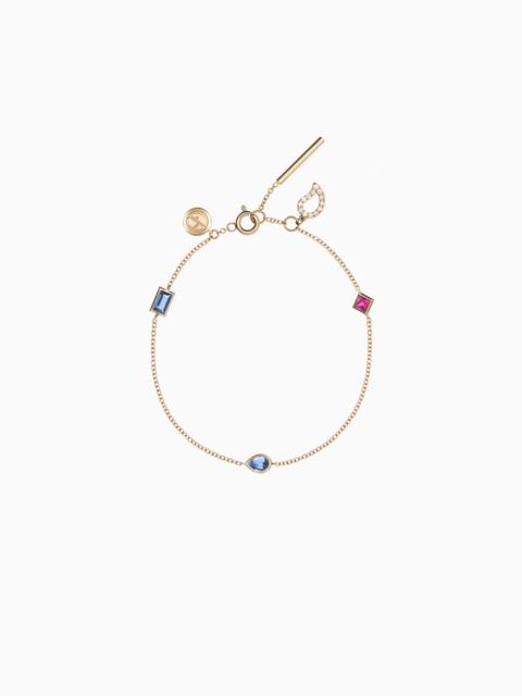 GIORGIO ARMANI TAMARA BRACELET IN 18K GOLD WITH DIAMONDS, SAPPHIRES AND RUBIES
