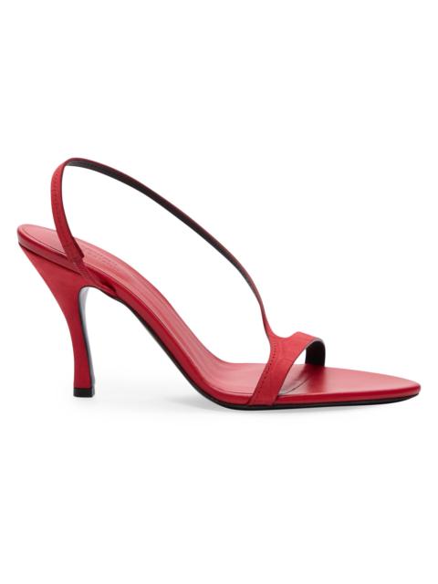Loulou de Saison Women's Lane 85MM Leather Sandals - Red