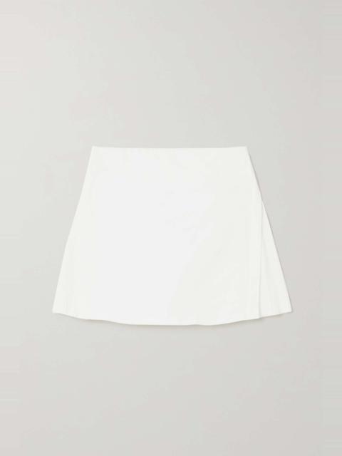 Plissé-detailed stretch-jersey tennis skirt
