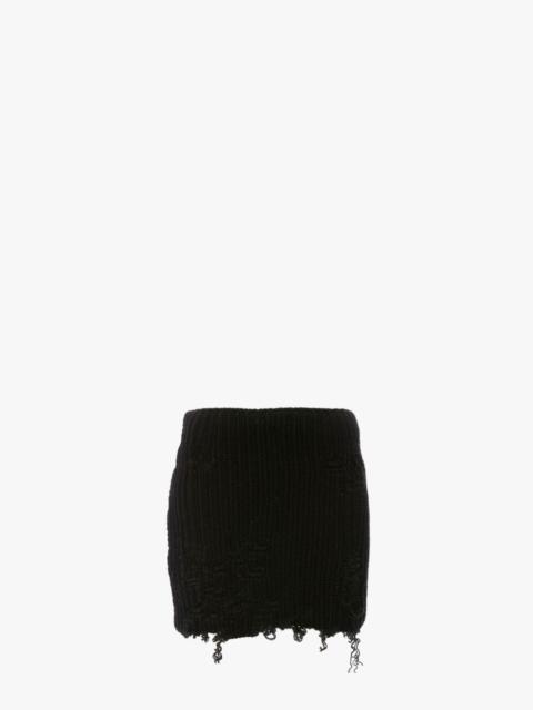 JW Anderson DISTRESSED MINI SKIRT