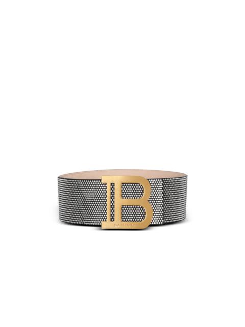 Balmain Suede and crystal B-Belt