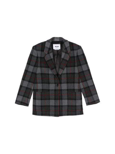 checked blazer