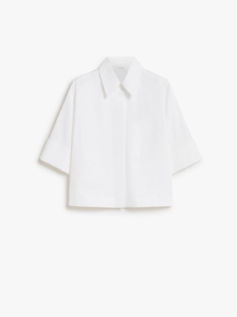 TECLA Boxy-fit cotton poplin shirt