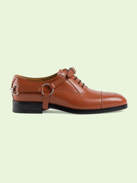 GUCCI Men's lace-up shoe with harness