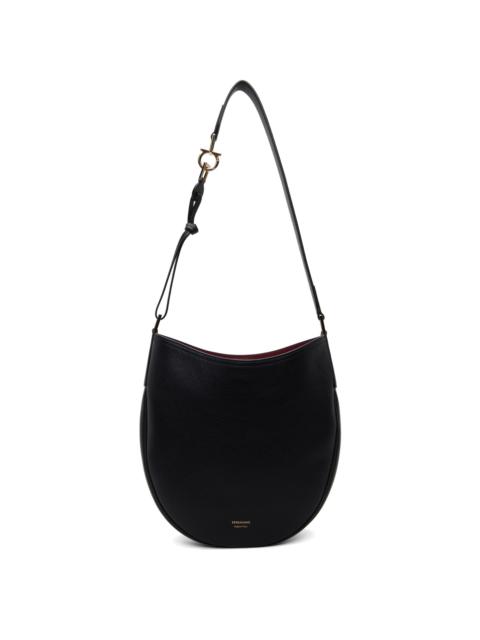 FERRAGAMO Black Calfskin Shoulder Bag