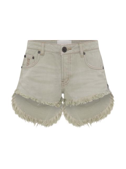 ONE TEASPOON Bonitas Low Waist Denim Shorts - Faded Khaki
