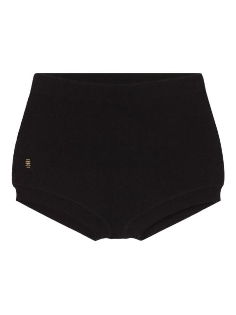 ÉTERNE ribbed high-waisted shorts
