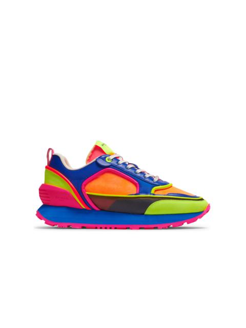 Balmain Multicolor suede, nylon and mesh Racer low-top sneakers