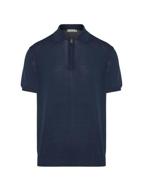 Canali zip polo shirt