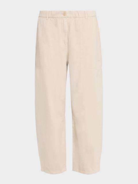 EILEEN FISHER Cropped Organic Cotton-Blend Lantern Pants