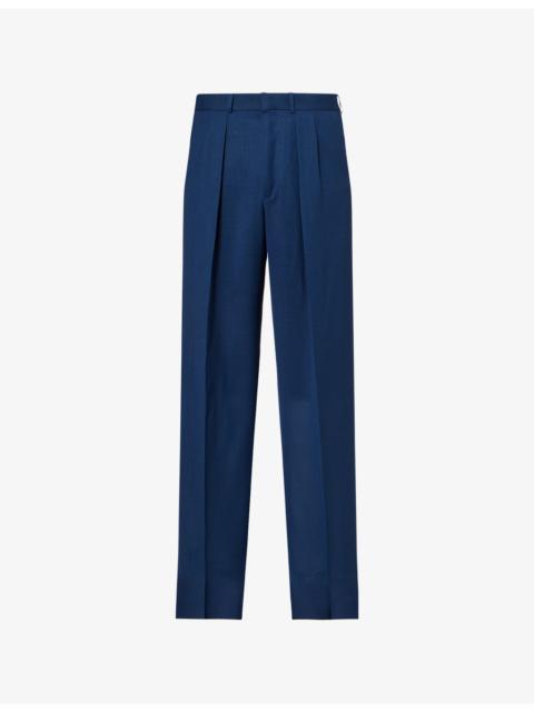 TOM FORD Fresco Double-Pleated Wool Trousers