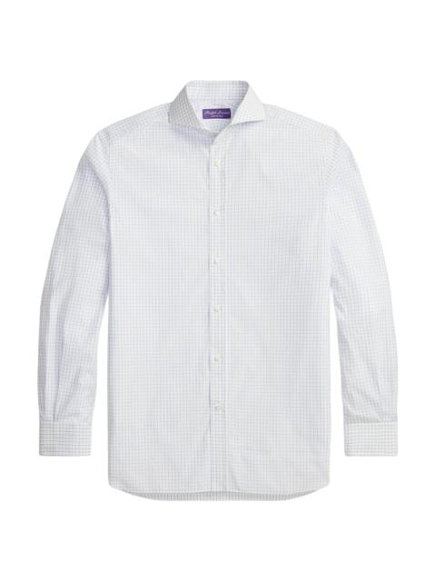 Ralph Lauren Men's Keaton Tattersall Cotton Dress Shirt - Blue White