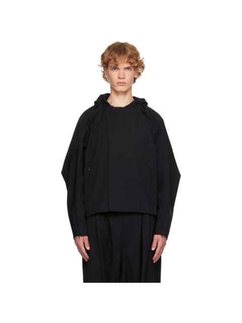 Kiko Kostadinov Black Helmond Gathered Blouson Jacket