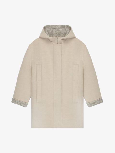 Givenchy 4G DUFFLE-COAT IN WOOL, CASHMERE AND SILK