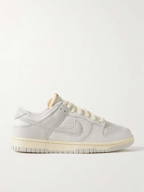 Dunk Low waffle-knit, suede and leather sneakers
