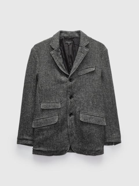 Engineered Garments Andover Jacket in Grey Poly Wool Herringbone